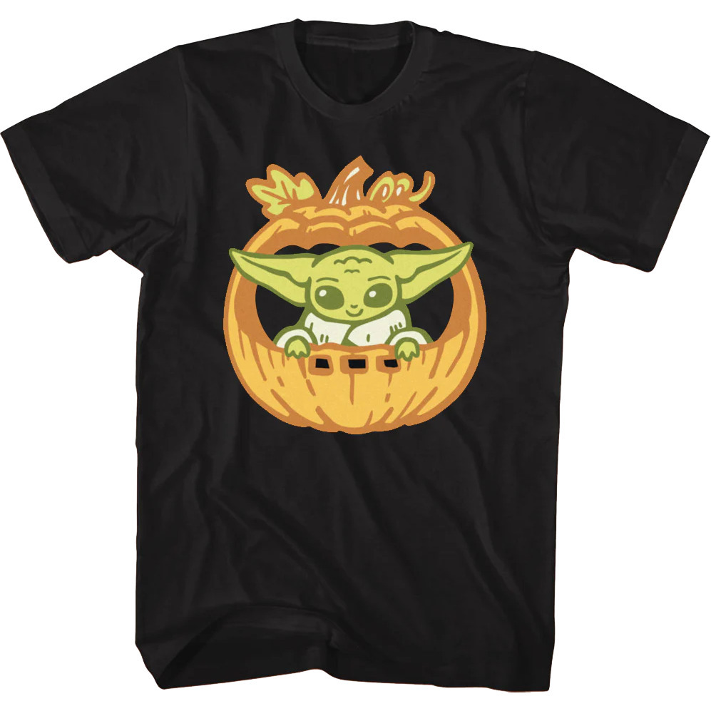 Grogu Pumpkin Mandalorian Star Wars Tshirt
